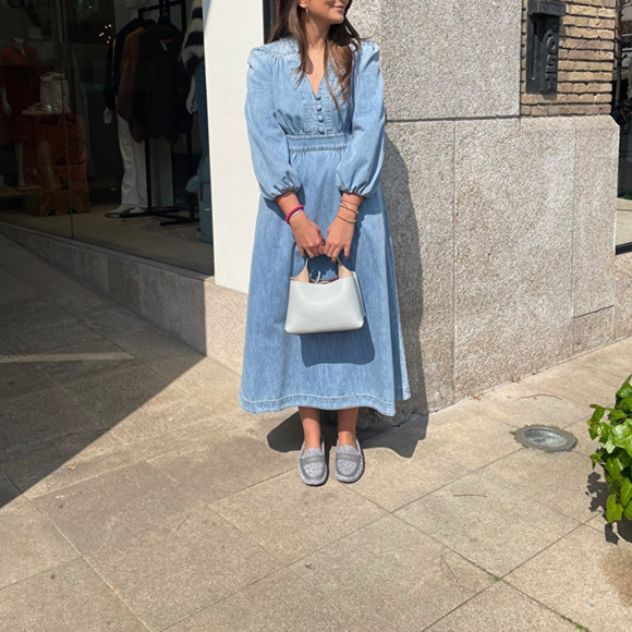 Zimmermann Lucky Denim Midi Dress US 2 - Picture 1 of 10